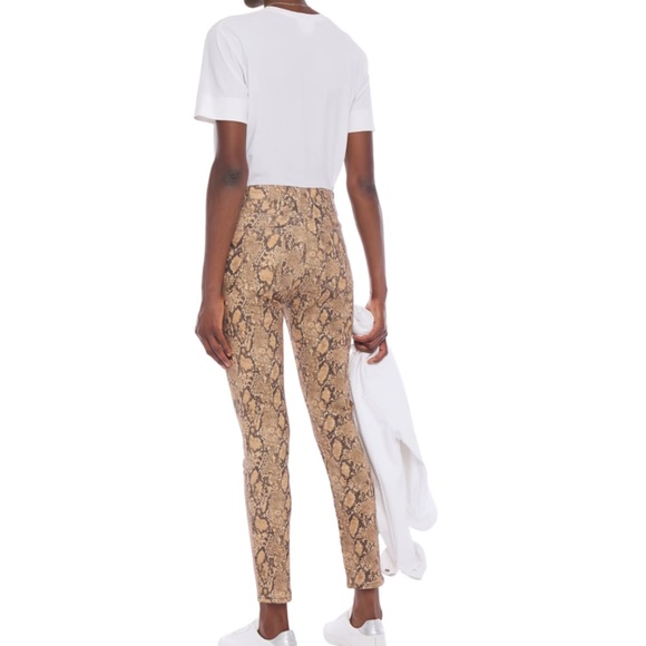 FRAME Python snake print skinny crop high rise pants - Picture 13 of 13